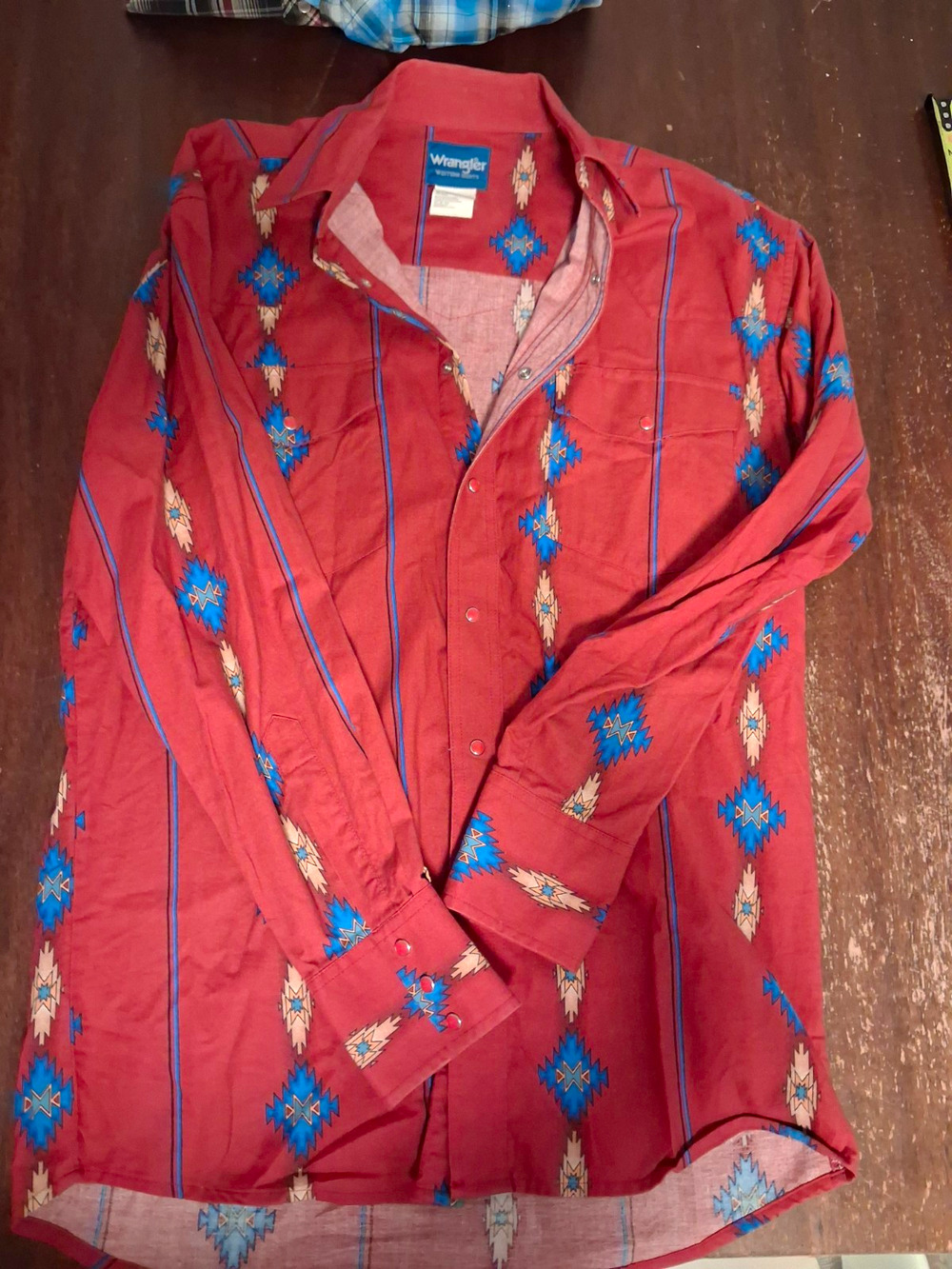 Wrangler Vintage 90s Era Men's Western Pearl Snap Button Shirt